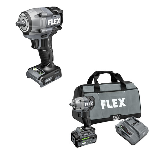  Flex Tools 24V 3/8" Compact Impact Wrench - (2 Options Available)