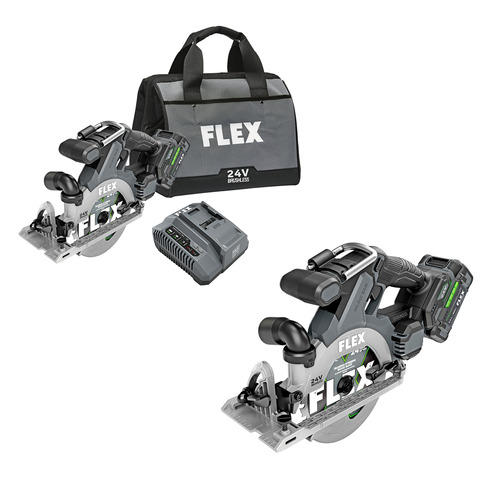  Flex Tools 24V 6-1/2" In-Line Circular Saw - (2 Options Available)