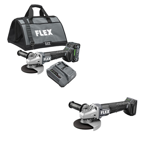 Flex Tools 24V 5" Variable Speed Angle Grinder with Paddle Switch - (2 Options Available)