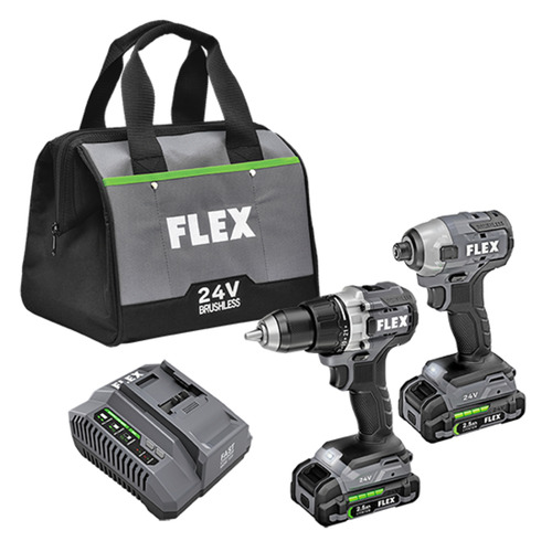  Flex Tools 2 Tool Combo Kit, Drill Driver and Impact Driver - FXM201-2A