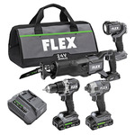 Flex Tools 4 Tool Combo Kit, Drill Driver, Impact Driver, Reciprocating Saw, and Work Light - FXM401-2A ET19065