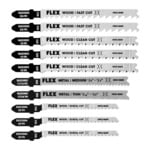 Flex Tools 10-Piece Jigsaw Blade Kit with Blister Packaging - FAM20301-10 ET19071