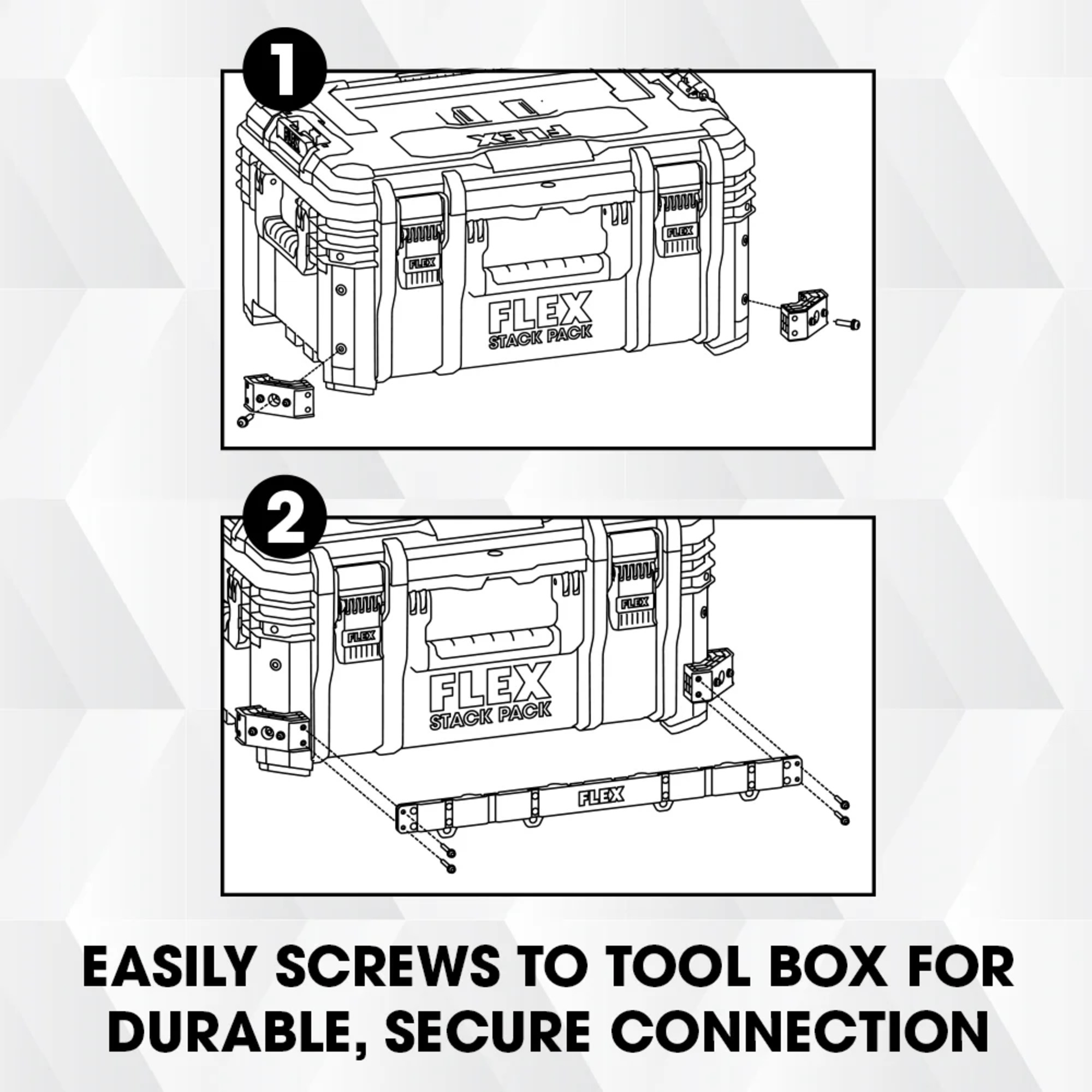 Flex Tools Stack Pack Tool Rack Rail Attachments 2 Options Available Flex Tools Stack Pack Tool Rack Rail Attachments 2 Options Available