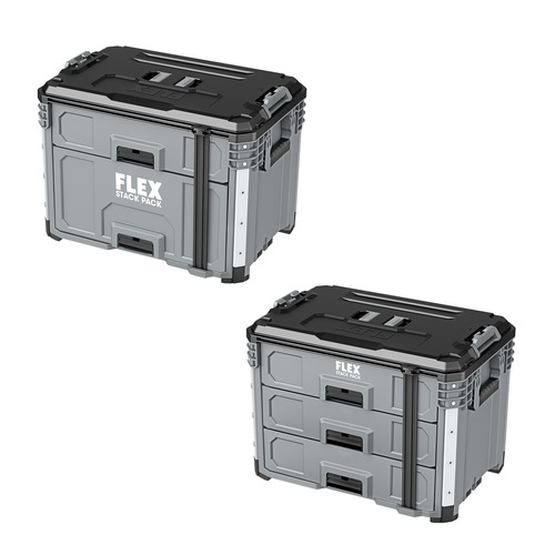  Flex Tools Stack Pack Drawer Tool Boxes - (2 Options Available)