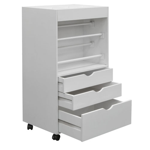 Studio Designs Gift Wrap/Craft Supply Storage Cart In White