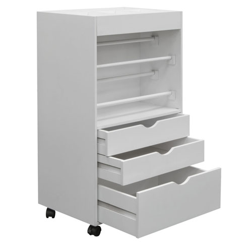 Studio Designs Gift Wrap/Craft Supply Storage Cart In White - 13260