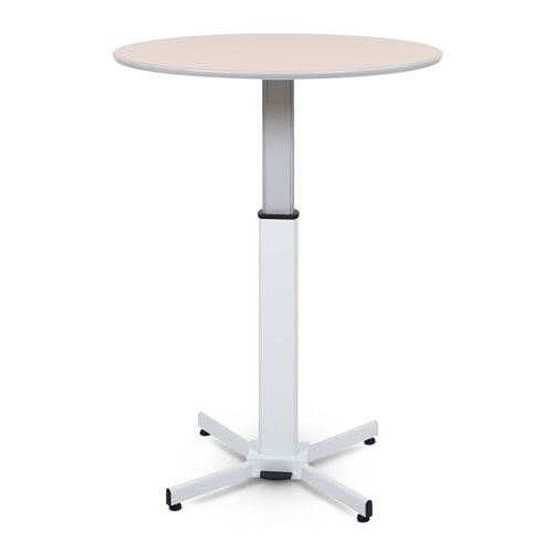 Luxor LXPNADJROUND Pneumatic Adjustable Round Pedestal Table EngineerSupply