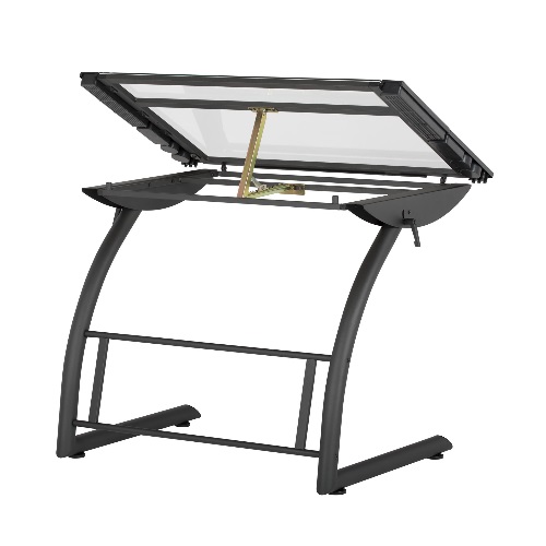 Studio Designs 10088-Charcoal/Clear Glass - 35 x 23.5 Triflex Drawing Table