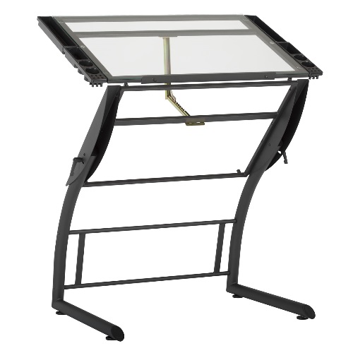 Studio Designs 10088-Charcoal/Clear Glass - 35 x 23.5 Triflex Drawing Table