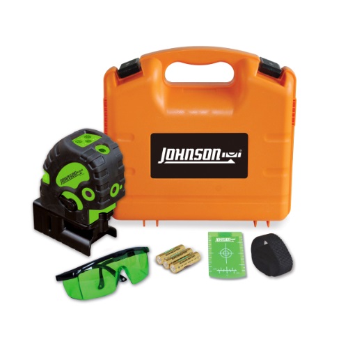 Johnson Level 40-6688 - Self-Leveling Combination Green Cross-Line and Red 5 Dot Laser