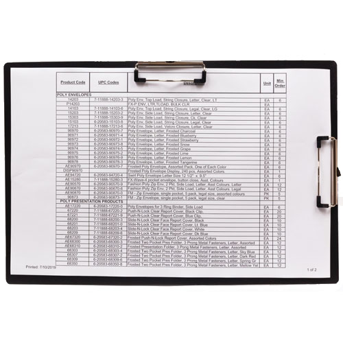 Duraply Stay Clean 11 x 17 Clipboard with Dual Clip (10 Pack) - 98984 -  EngineerSupply