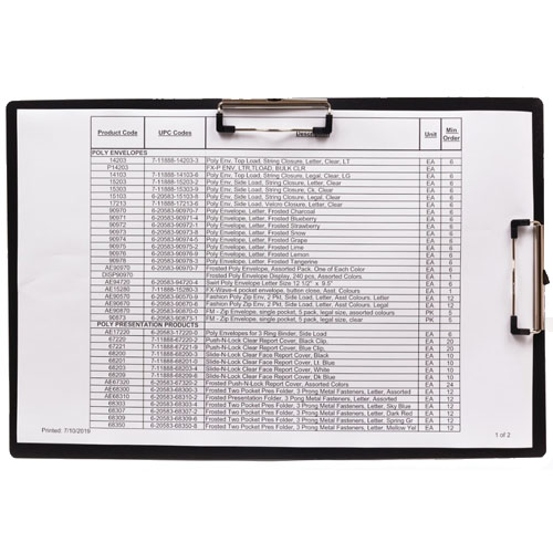 Double Clip 11x17 Clipboard Plastic Extra Large Clipboard 11x17 Black 2 Pack