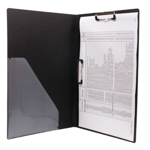 17x11 Clipboard Hardboard Panel Featuring an 8 Hinge Clip Brown