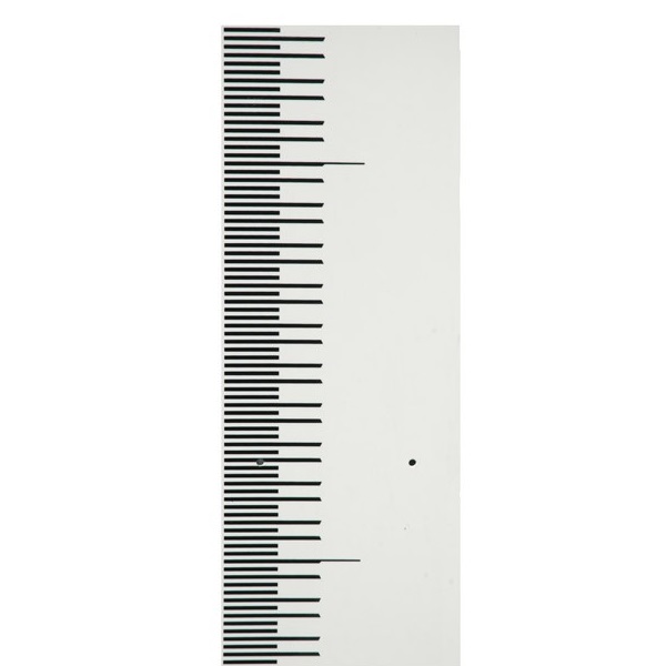 Seco 99072 - 7 Wide Un-Numbered Stream Gauge with Ft/10ths/100ths Graduations