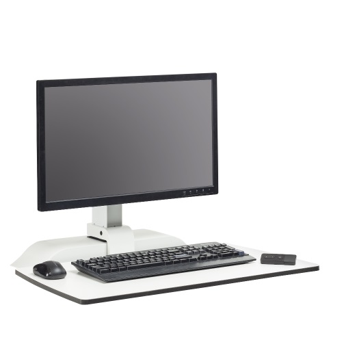 Safco Soar Electric Desktop Sit/Stand -Single Monitor Arm - 2192WH