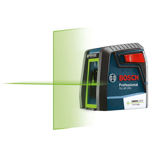 Bosch Green-Beam Self-Leveling Cross-Line Laser GLL40-20G