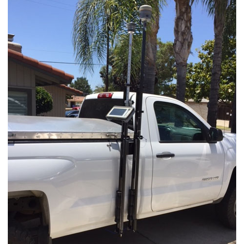 Photographs of Outrigger Double GPS Pole Truck Mount - Out-1A-DBL