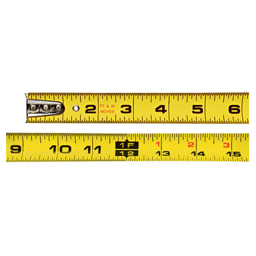 Keson Chrome Series 30' Short Tape Measure Feet, Inches, 8ths, 16ths