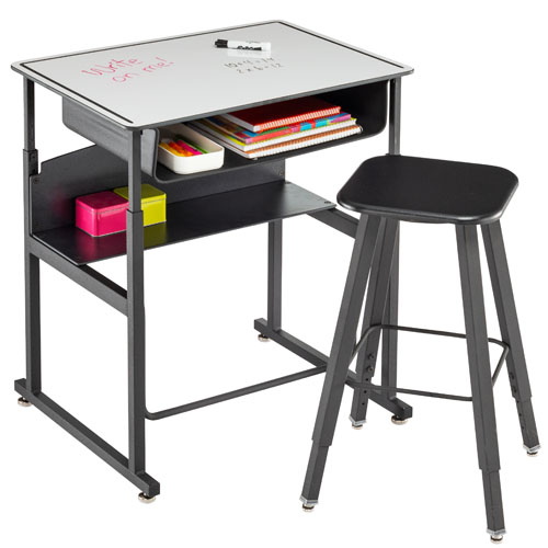 Safco AlphaBetter 28" x 20" Height Adjustable Desk with Dry Erase Top