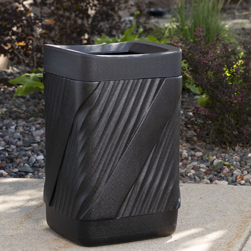 Safco Twist Waste Receptacle Open Top 9372BL EngineerSupply