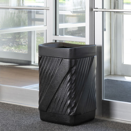 Safco Twist Waste Receptacle Open Top 9372BL EngineerSupply