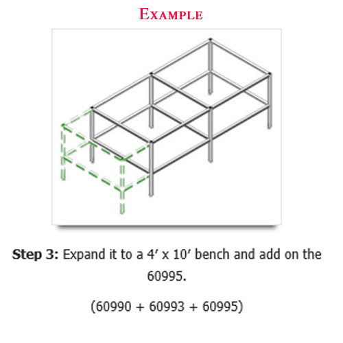 Photograph of Keencut M-Bench System 2&#39; x 2&#39; Bench Base - 60992