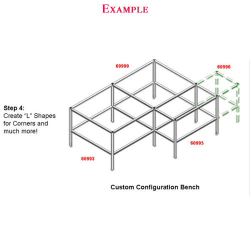 Photograph of Keencut M-Bench System 4&#39; x 4&#39; Bench Base - 60990