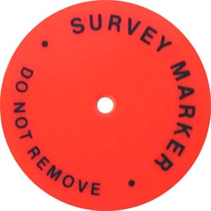 Hubdisc Survey Marker Package of 100 (Part No 24HUBDISC) ES1571