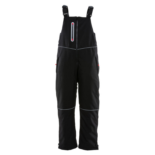 RefrigiWear Women's Insulated Softshell Bib Overalls (Comfort Rating -20F) Black - (4 Sizes Available) ET18930