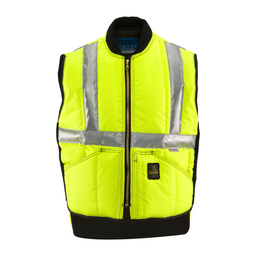  RefrigiWear HiVis Iron-Tuff Vest (Comfort Rating -50F) Lime - (7 Sizes Available)