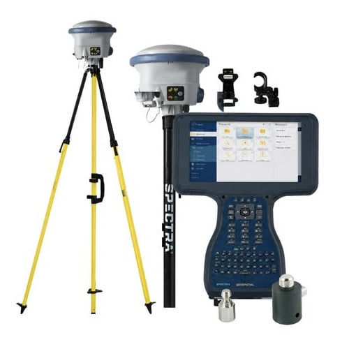  Spectra Geospatial Dual SP100 Tilt 450/900 MHZ GPS Base &amp; Rover Receiver Kit - SG-BRO-KIT