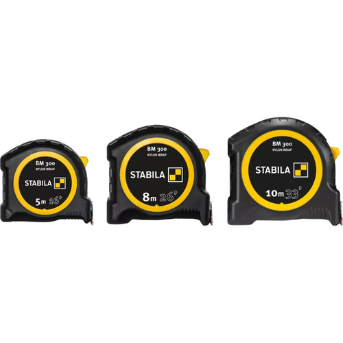  Stabila BM 300 Pocket Tape Measure, Metric (cm/inch) - (3 Sizes Available)
