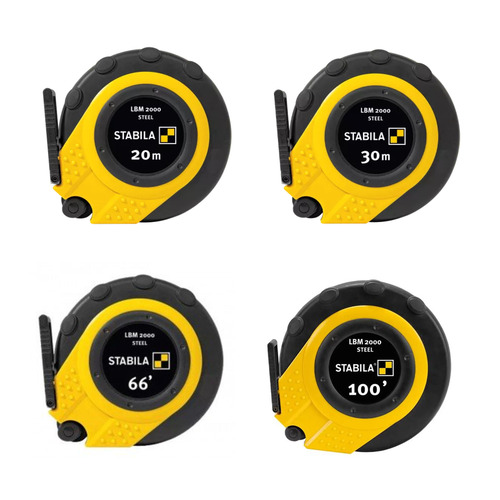  Stabila LBM 2000 STEEL Closed Case Tape, Metric/Imperial Scale - (4 Options Available)